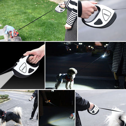 Haustier Hund Automatische Ausziehbare Faser Leine Nacht Sicherheit - Bud and Sunny