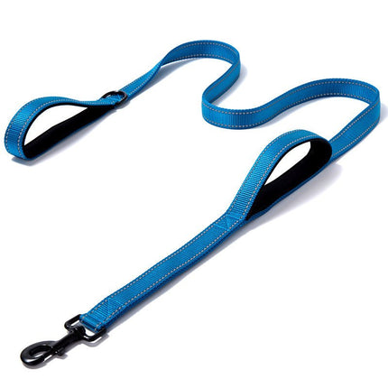 Haustierprodukte Hundeleine, doppelt verdickte, reflektierende Hundeleine aus Nylon - Bud and Sunny