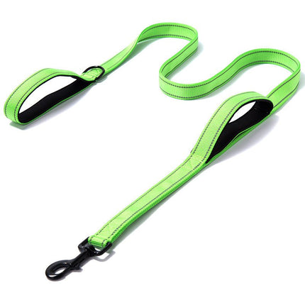 Haustierprodukte Hundeleine, doppelt verdickte, reflektierende Hundeleine aus Nylon - Bud and Sunny