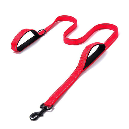 Haustierprodukte Hundeleine, doppelt verdickte, reflektierende Hundeleine aus Nylon - Bud and Sunny